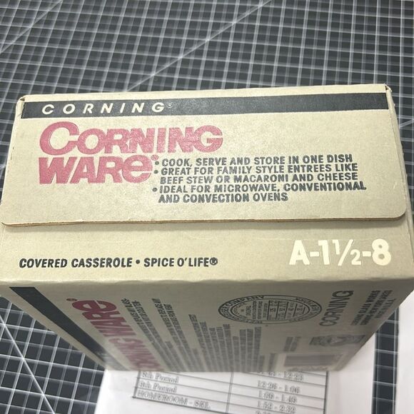 NIB Corning Ware Covered Casserole Spice O’Life A-1 1/2-8 Cottage Core Grandma C - Picture 5 of 6